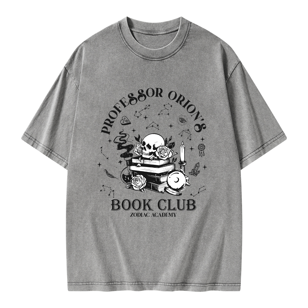Pagewings Professor Orion's Book Club Unisex Washed T-shirt