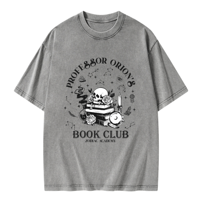 Pagewings Professor Orion's Book Club Unisex Washed T-shirt