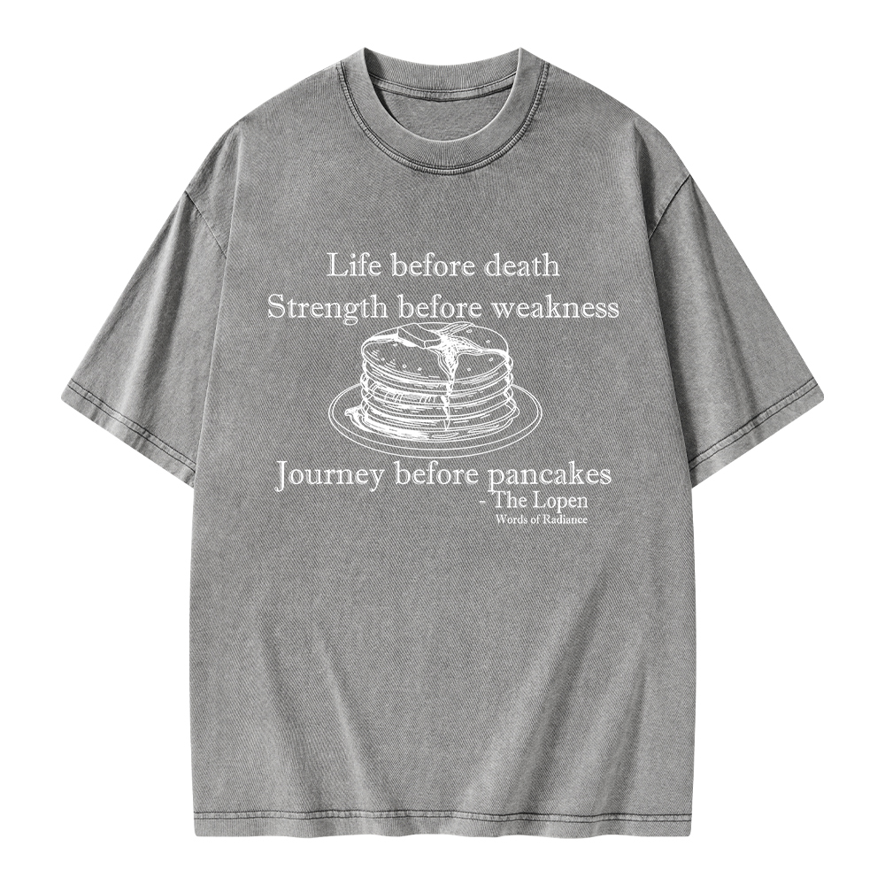 Pagewings Life Before Death Strength Before Weakness Unisex Washed T-shirt