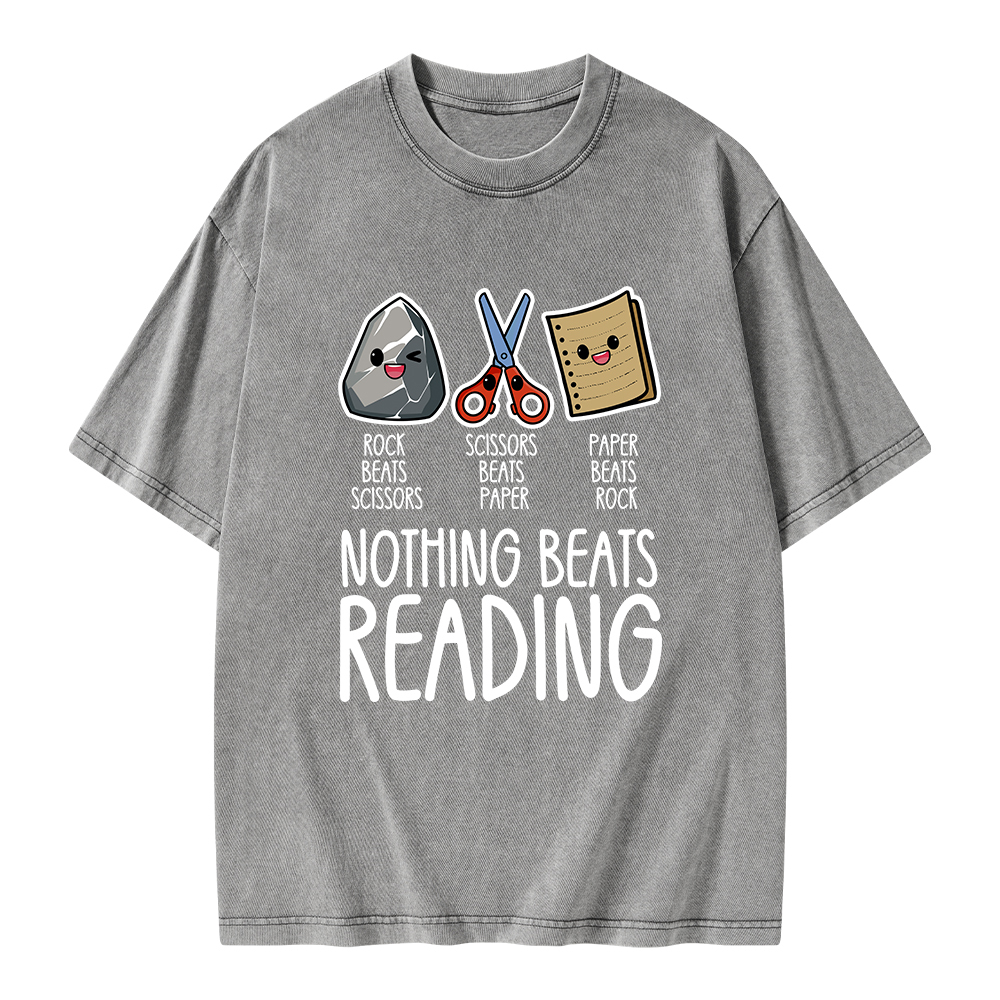 Pagewings Nothing Beats Reading Unisex Washed T-shirt