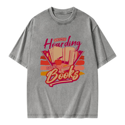 Pagewings It's Not Hoarding If It's Books Unisex Washed T-shirt