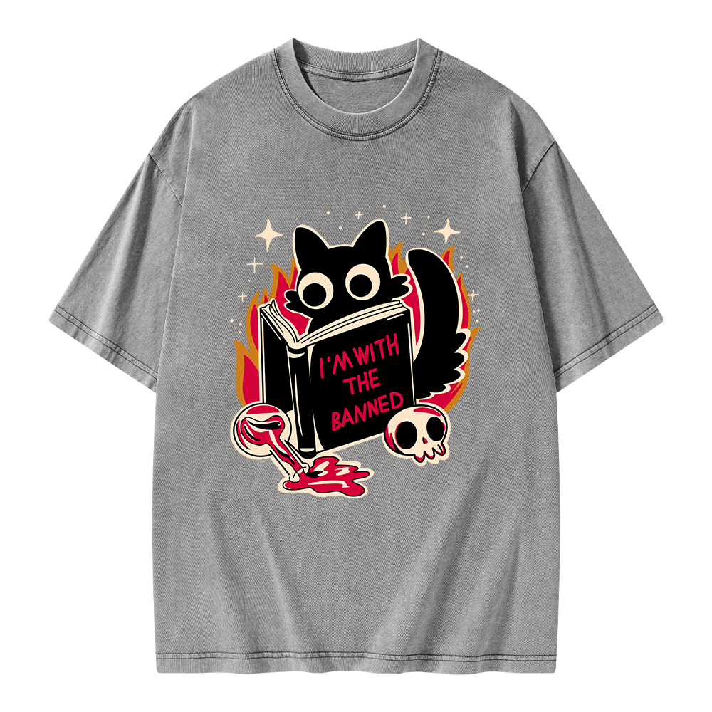 Pagewings I‘m With The Banned Unisex Washed T-shirt