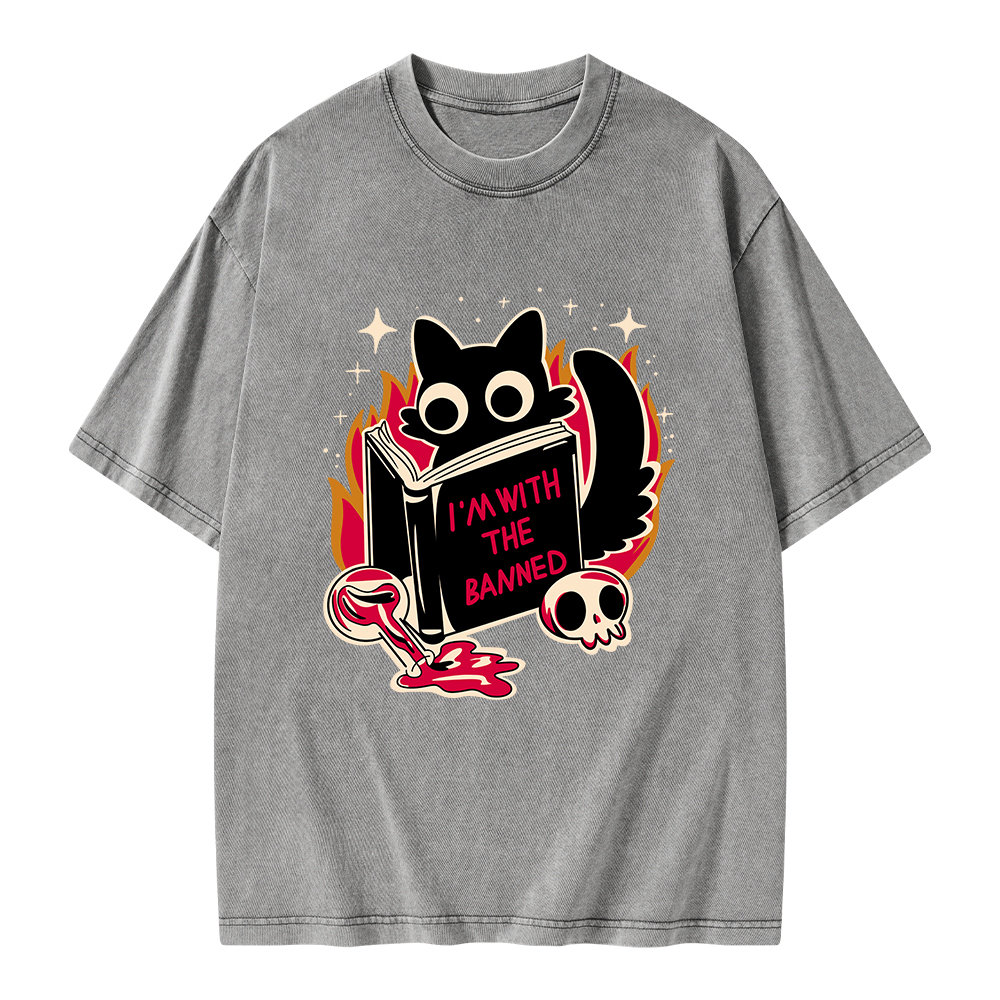 Pagewings I‘m With The Banned Unisex Washed T-shirt