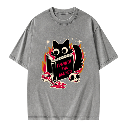Pagewings I‘m With The Banned Unisex Washed T-shirt
