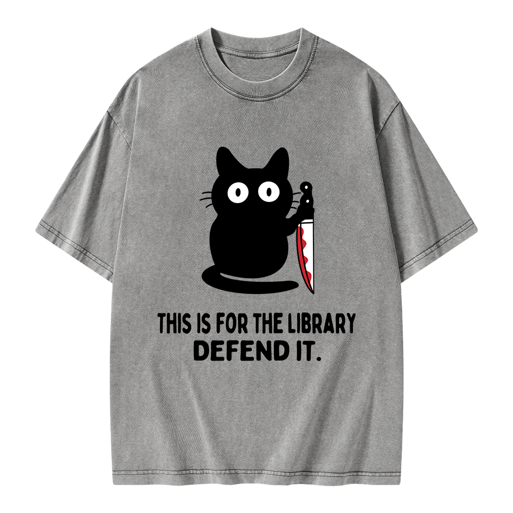 Pagewings This Is For The Library Defend It Unisex Washed T-shirt