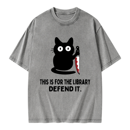 Pagewings This Is For The Library Defend It Unisex Washed T-shirt