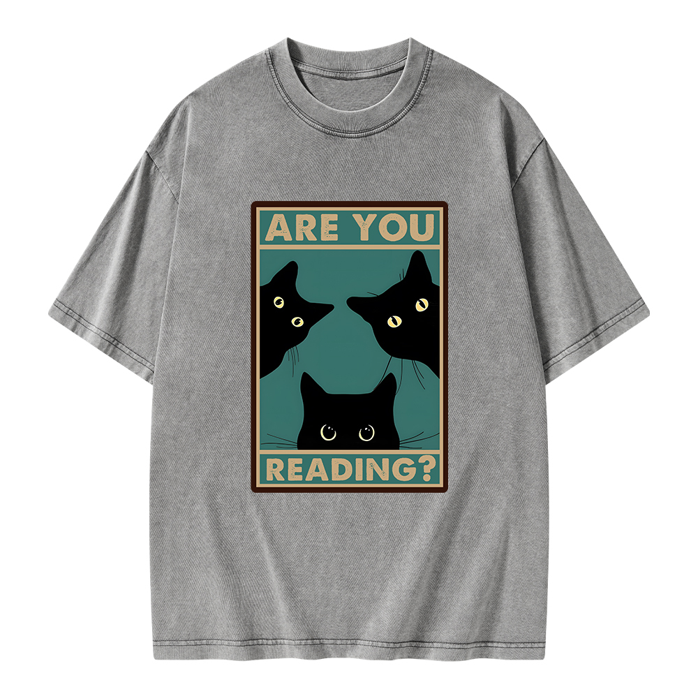 Pagewings Are You Reading Unisex Washed T-shirt