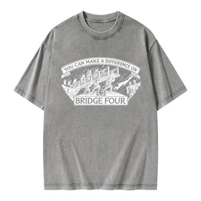 Pagewings Bridge Four Unisex Washed T-shirt