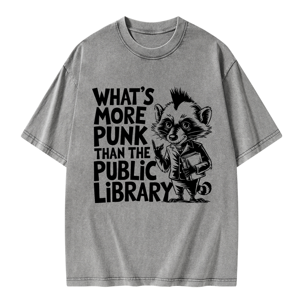 Pagewings What’s More Punk Than The Public Library Unisex Washed T-shirt