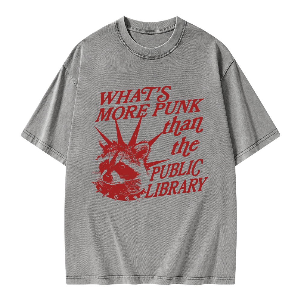 Pagewings What’s More Punk Than The Public Library Unisex Washed T-shirt
