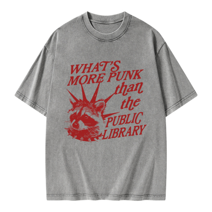 Pagewings What’s More Punk Than The Public Library Unisex Washed T-shirt