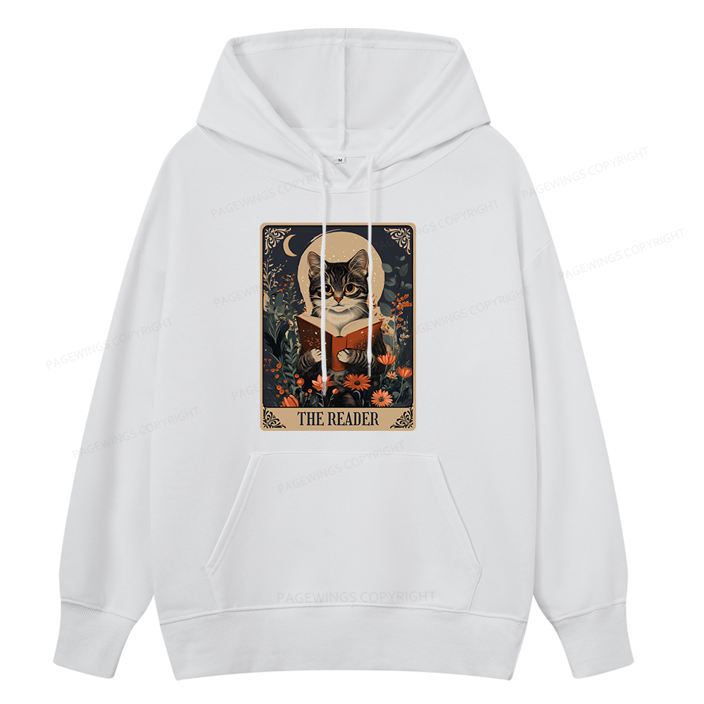 Pagewings The Reader Tarot Card Cat Unisex Classic Hoodie