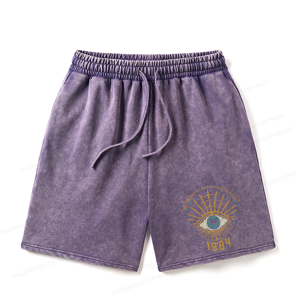 Pagewings George Orwell 1984 Unisex Washed Shorts