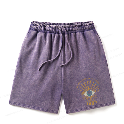 Pagewings George Orwell 1984 Unisex Washed Shorts