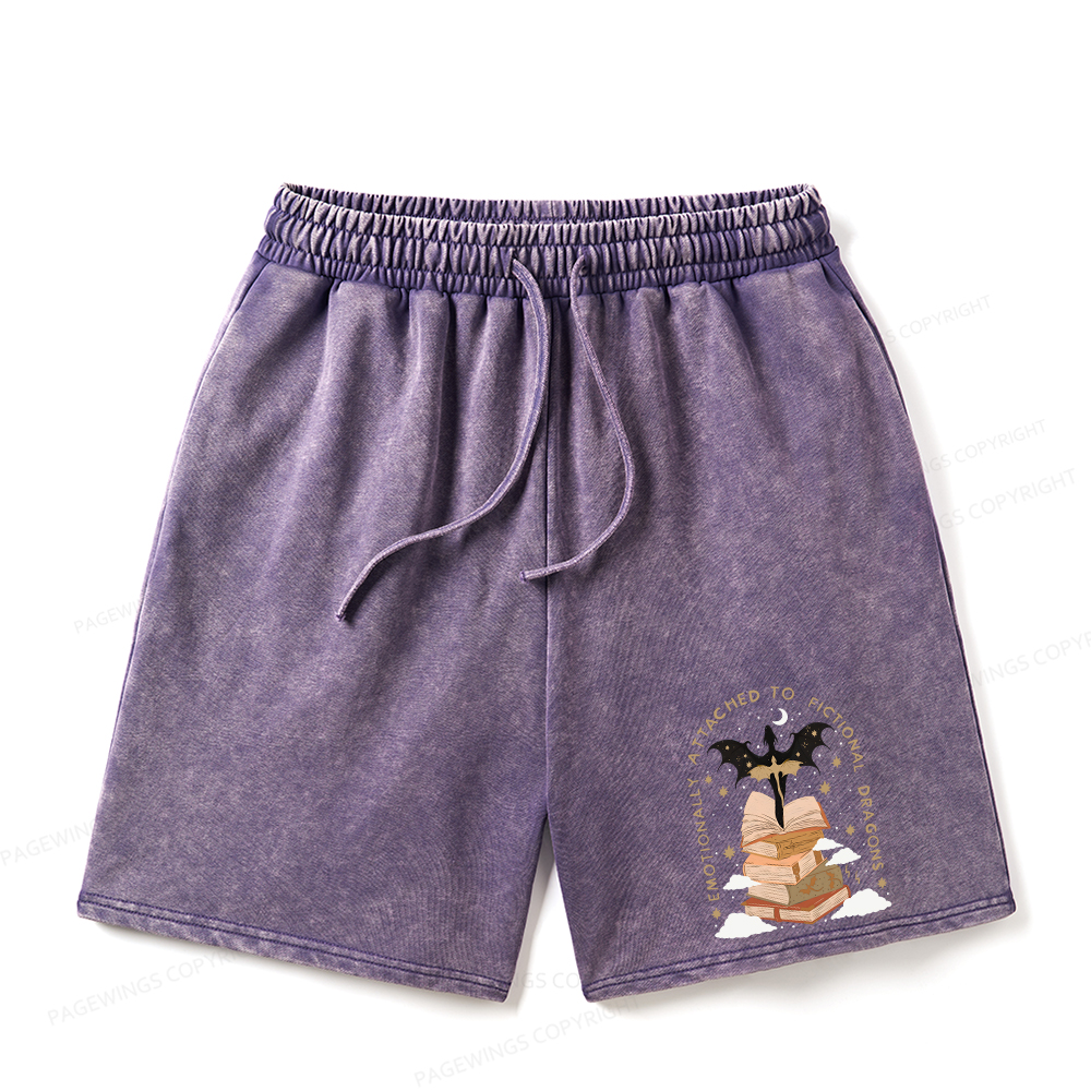 Pagewings Fantasy Romance Reader Gift Romantacy Unisex Washed Shorts
