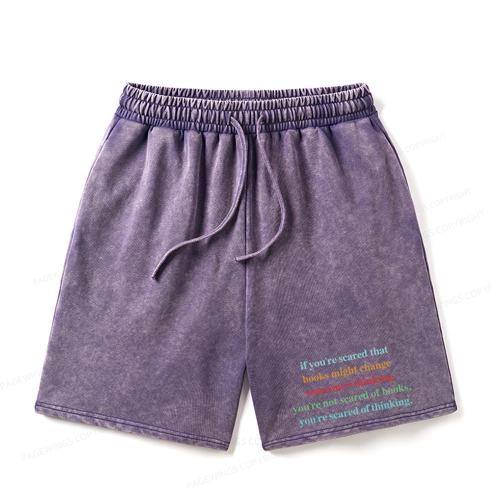 Pagewings Censorship Social Justice Shirt Booktrovert Unisex Washed Shorts