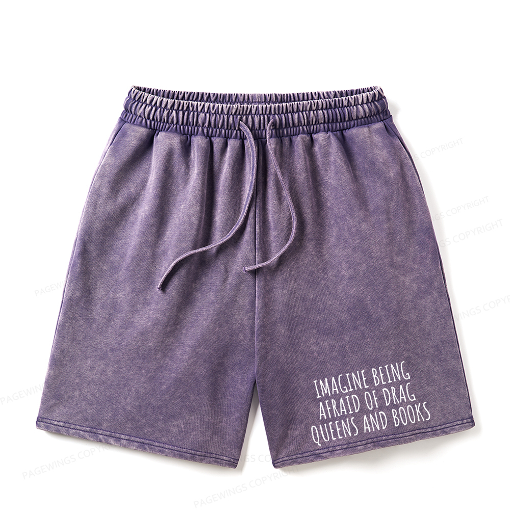 Pagewings Funny Liberal Unisex Washed Shorts
