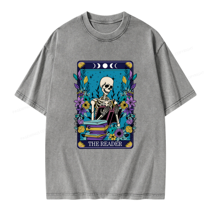 Pagewings The Reader Tarot Card Shirt Unisex Washed T-shirt