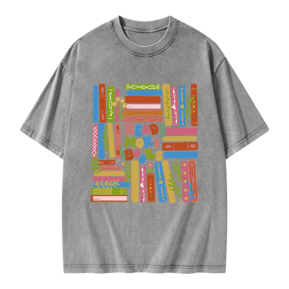 Pagewings Read More Books Unisex Washed T-shirt