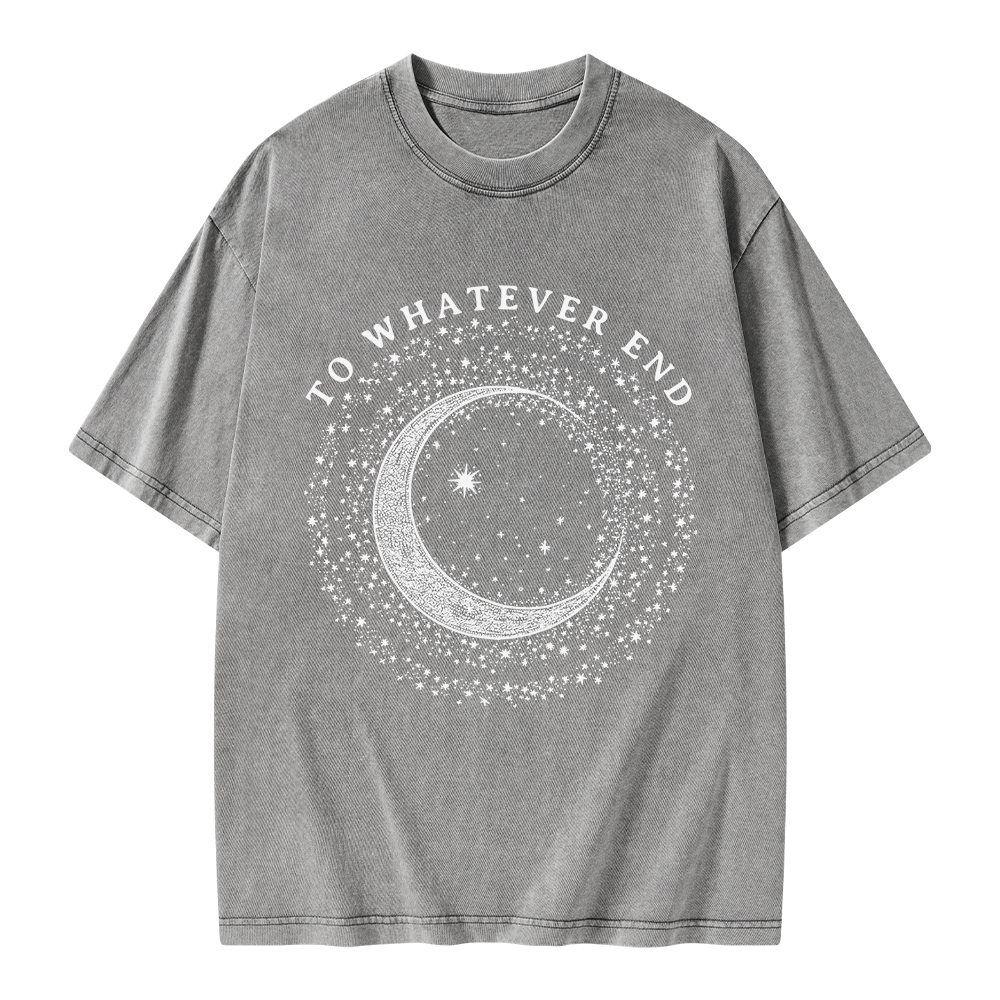 Pagewings To Whatever End Unisex Washed T-shirt