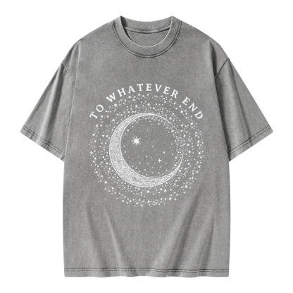 Pagewings To Whatever End Unisex Washed T-shirt