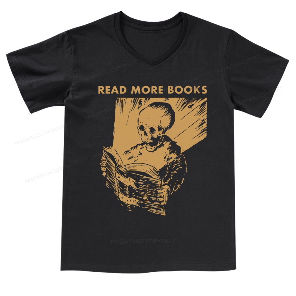 Pagewings Read More Books V-neck T-shirt