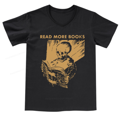 Pagewings Read More Books V-neck T-shirt