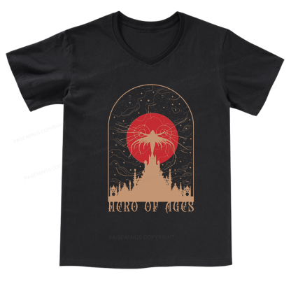 Pagewings Mist Bookish V-neck T-shirt