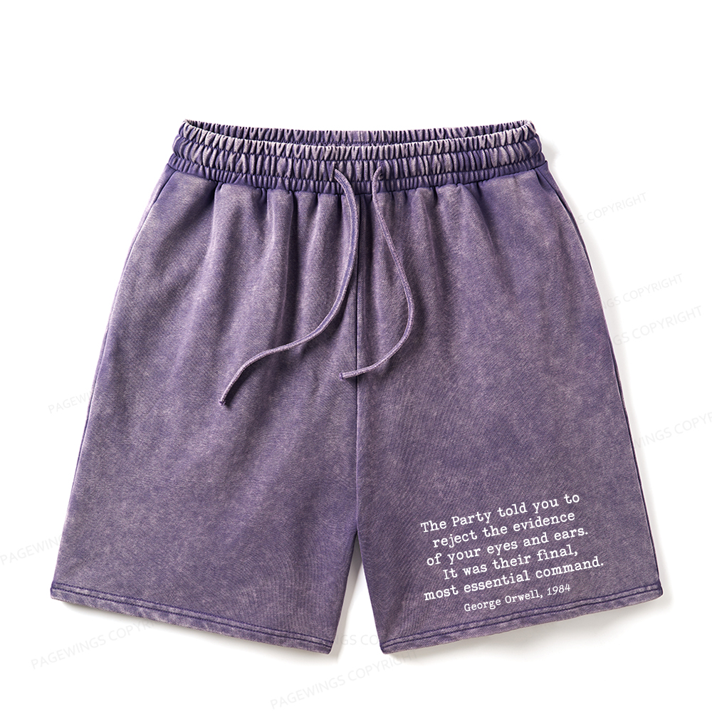 Pagewings It Was Their Final Most Essential Command Unisex Washed Shorts