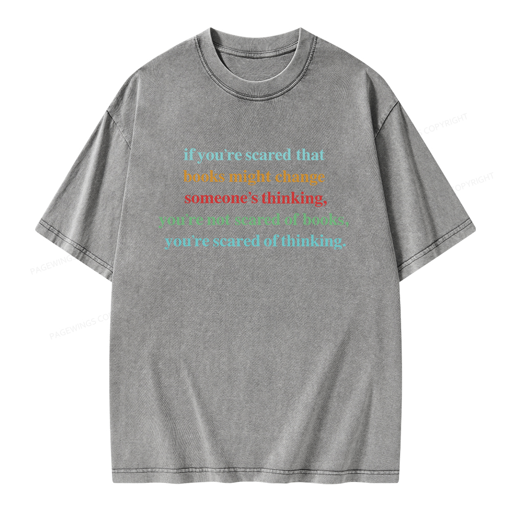 Pagewings Censorship Social Justice Shirt Booktrovert Unisex Washed T-shirt