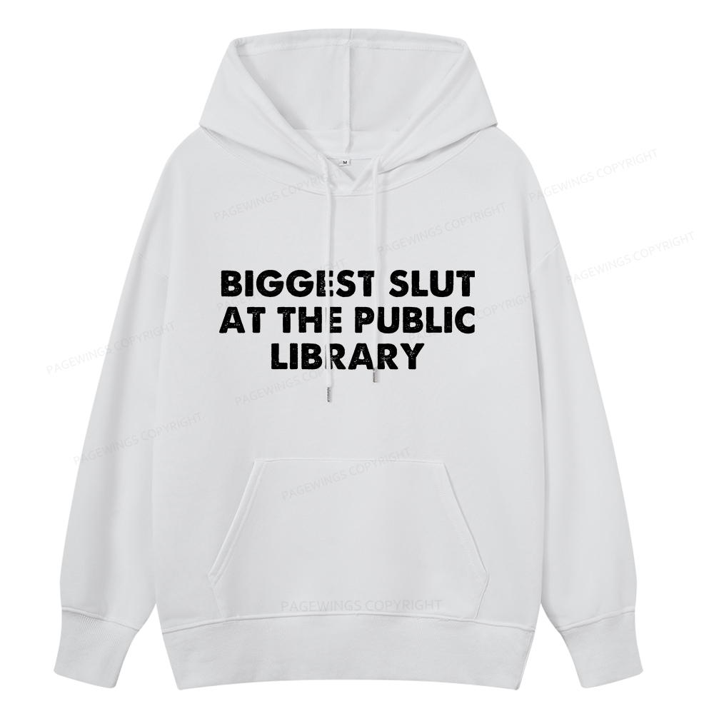 Pagewings Biggest Slut At The Public Library Unisex Classic Hoodie