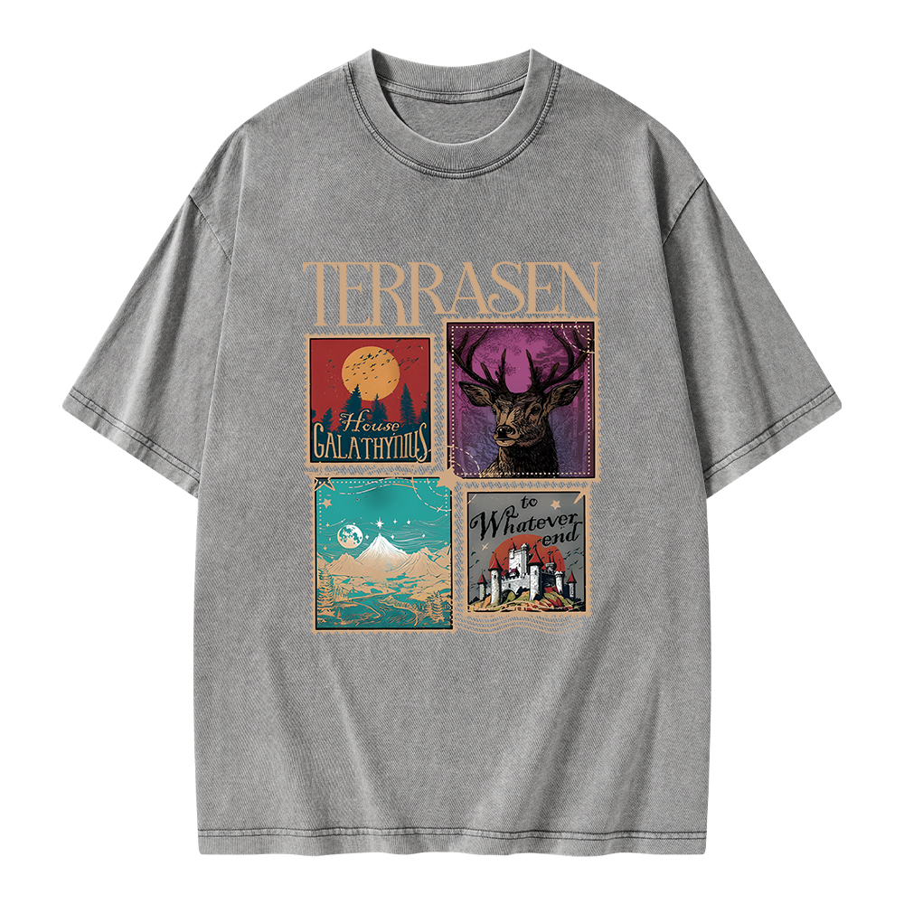 Pagewings To Whatever End Unisex Washed T-shirt