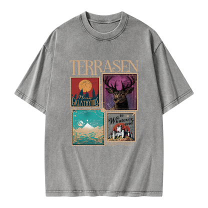 Pagewings To Whatever End Unisex Washed T-shirt