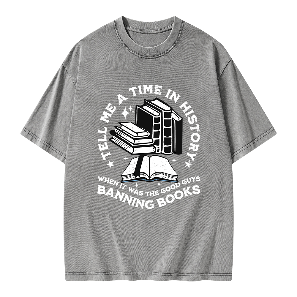 Pagewings When It Was The Good Guys Banning Books Unisex Washed T-shirt