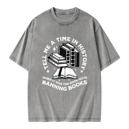 Pagewings When It Was The Good Guys Banning Books Unisex Washed T-shirt