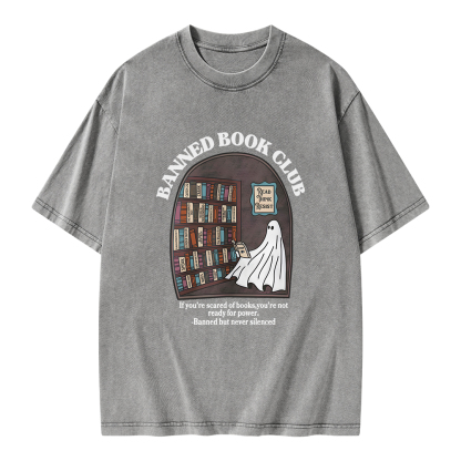Pagewings Banned Book Club Unisex Washed T-shirt