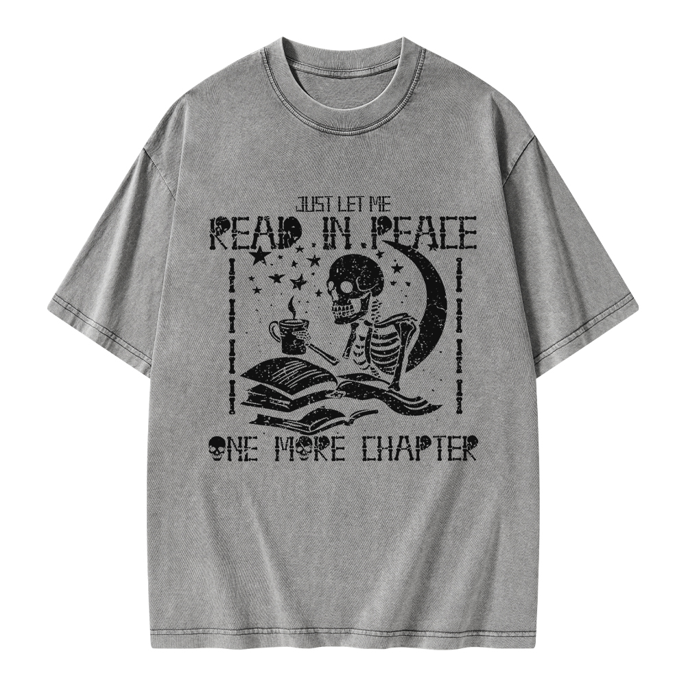 Pagewings Just Let Me Read In Peace Unisex Washed T-shirt
