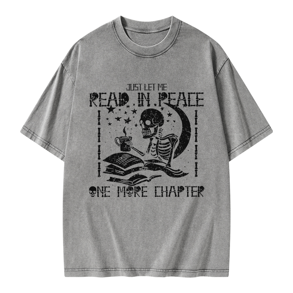 Pagewings Just Let Me Read In Peace Unisex Washed T-shirt