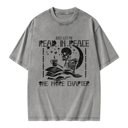 Pagewings Just Let Me Read In Peace Unisex Washed T-shirt