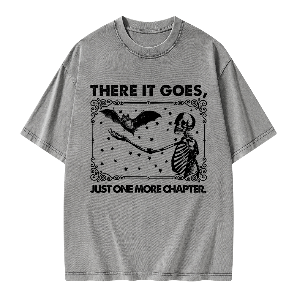 Pagewings There It Goes Just One More Chapter Unisex Washed T-shirt