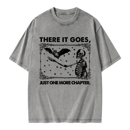 Pagewings There It Goes Just One More Chapter Unisex Washed T-shirt