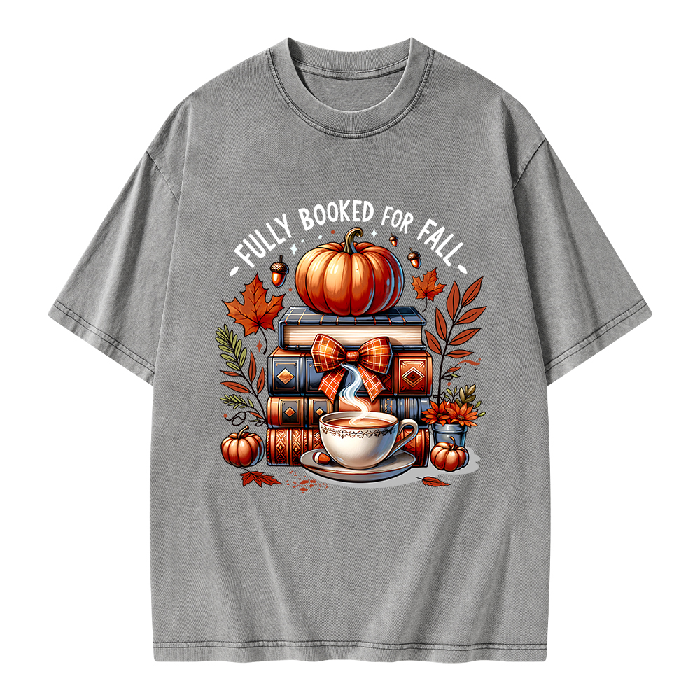 Pagewings Fully Booked for Fall Unisex Washed T-shirt