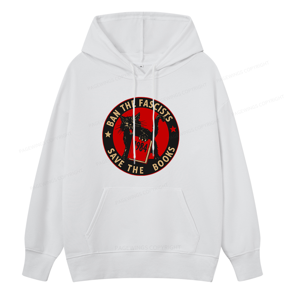 Pagewings Ban The Fascists Save The Books Unisex Classic Hoodie