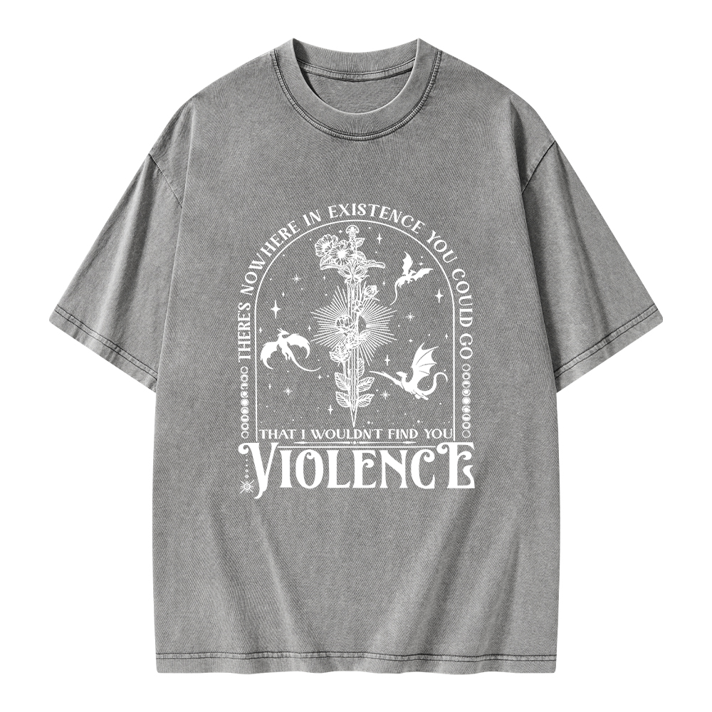 Pagewings Violence Unisex Washed T-shirt