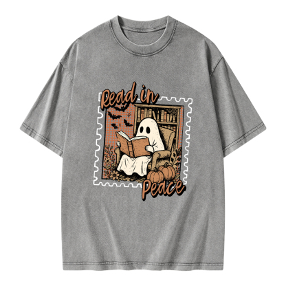 Pagewings Read In Peace Unisex Washed T-shirt