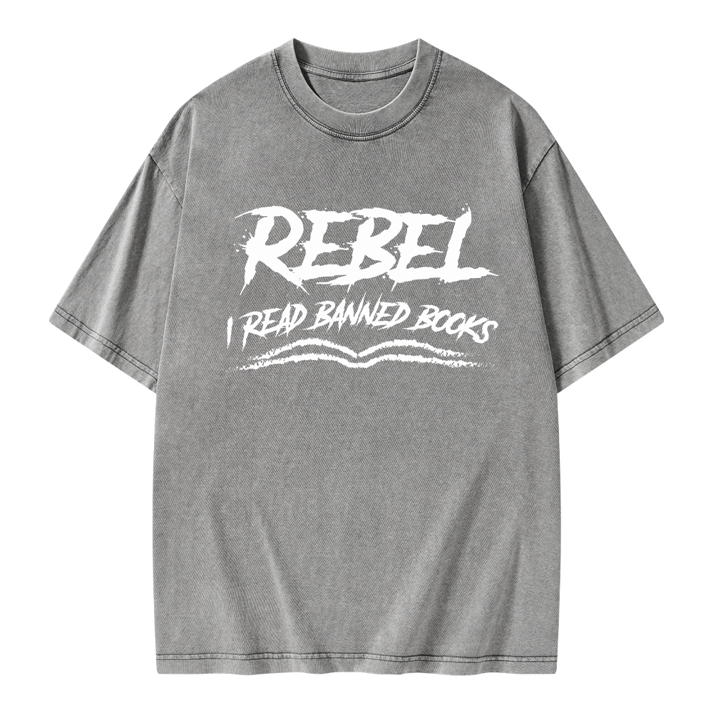 Pagewings Rebel - I Read Banned Books Unisex Washed T-shirt
