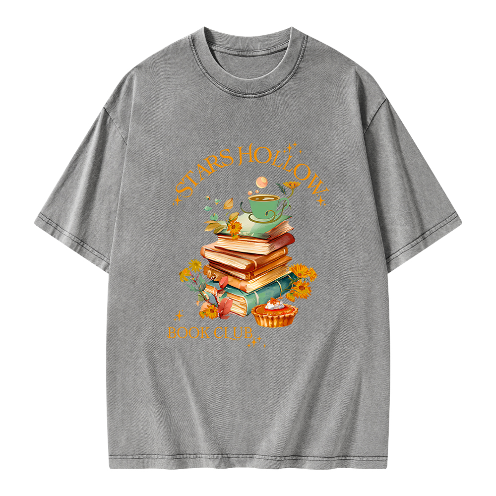 Pagewings Stars Hollow Book Club Unisex Washed T-shirt