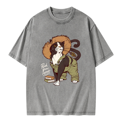 Pagewings Read, Grow Repeat Unisex Washed T-shirt