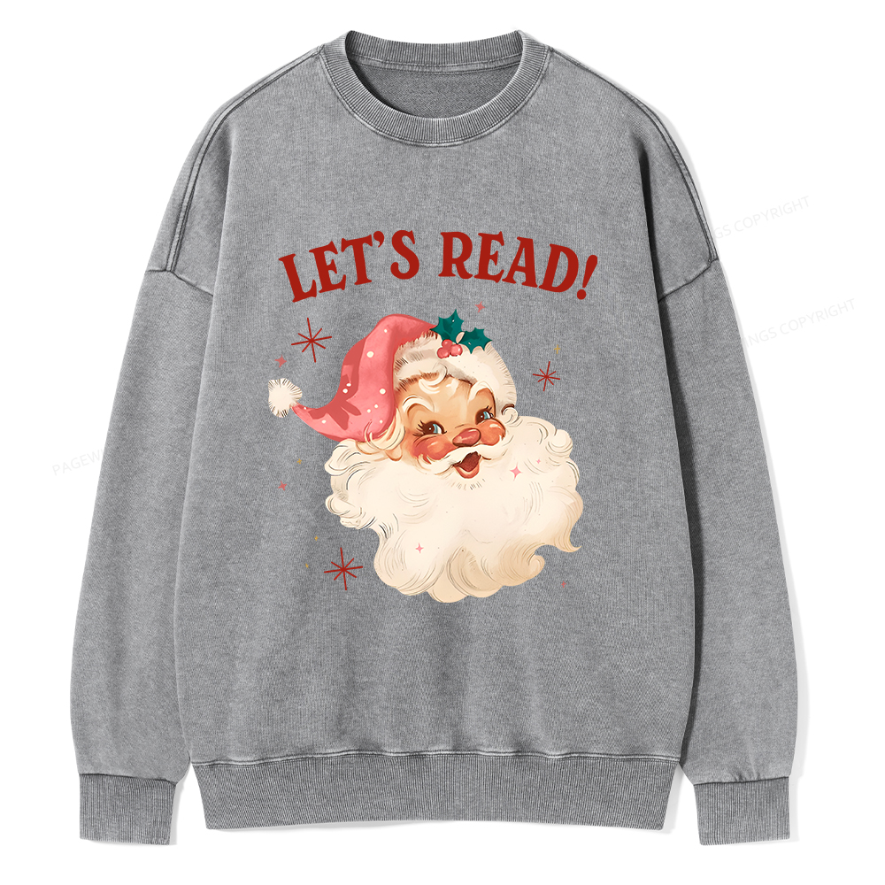 Pagewings Let’s Read Unisex Washed Sweatshirt
