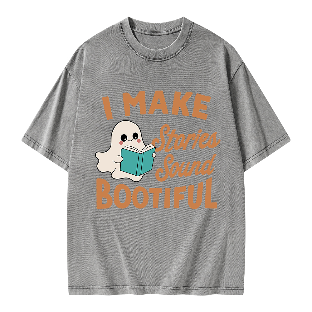 Pagewings I Make Stories Sound Bootiful Unisex Washed T-shirt